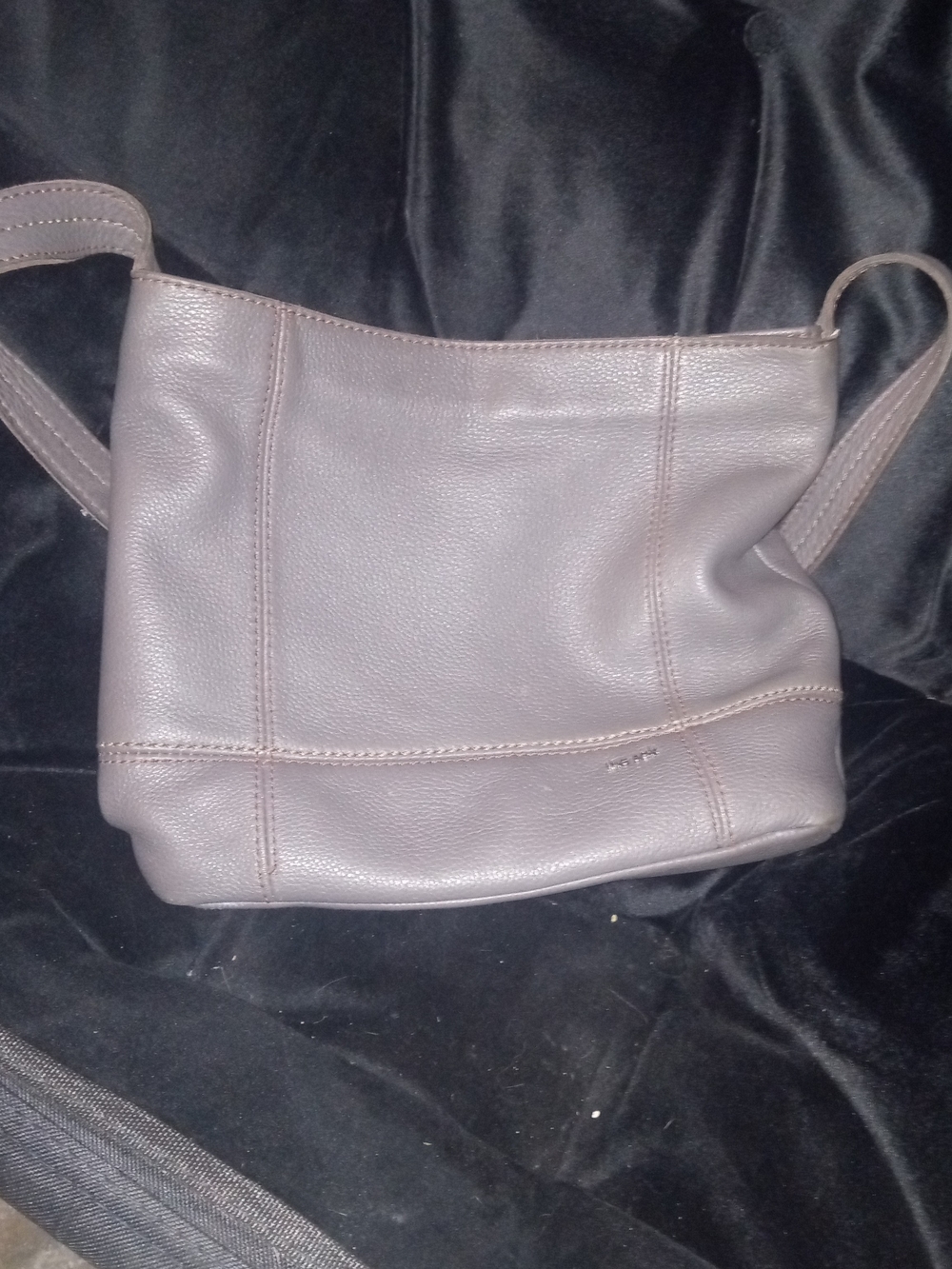 Women's Leather Crossbody Bag in Gray